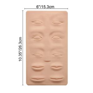 3D 실리콘 영구 화장 문신 훈련 연습 마이크로 블레이드 문신 기계 초보자를위한 가짜 피부 빈 눈 입술 얼굴