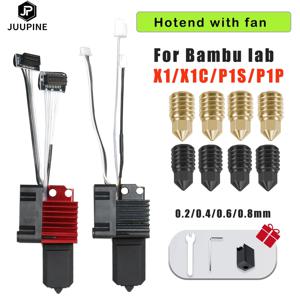 Bambu Lab 용 핫 엔드 p1p X1C P1S X1 P1P 업그레이드 핫 엔드 프린트 헤드 bambulab 경화 강철 노즐 용 3D 인쇄 부품