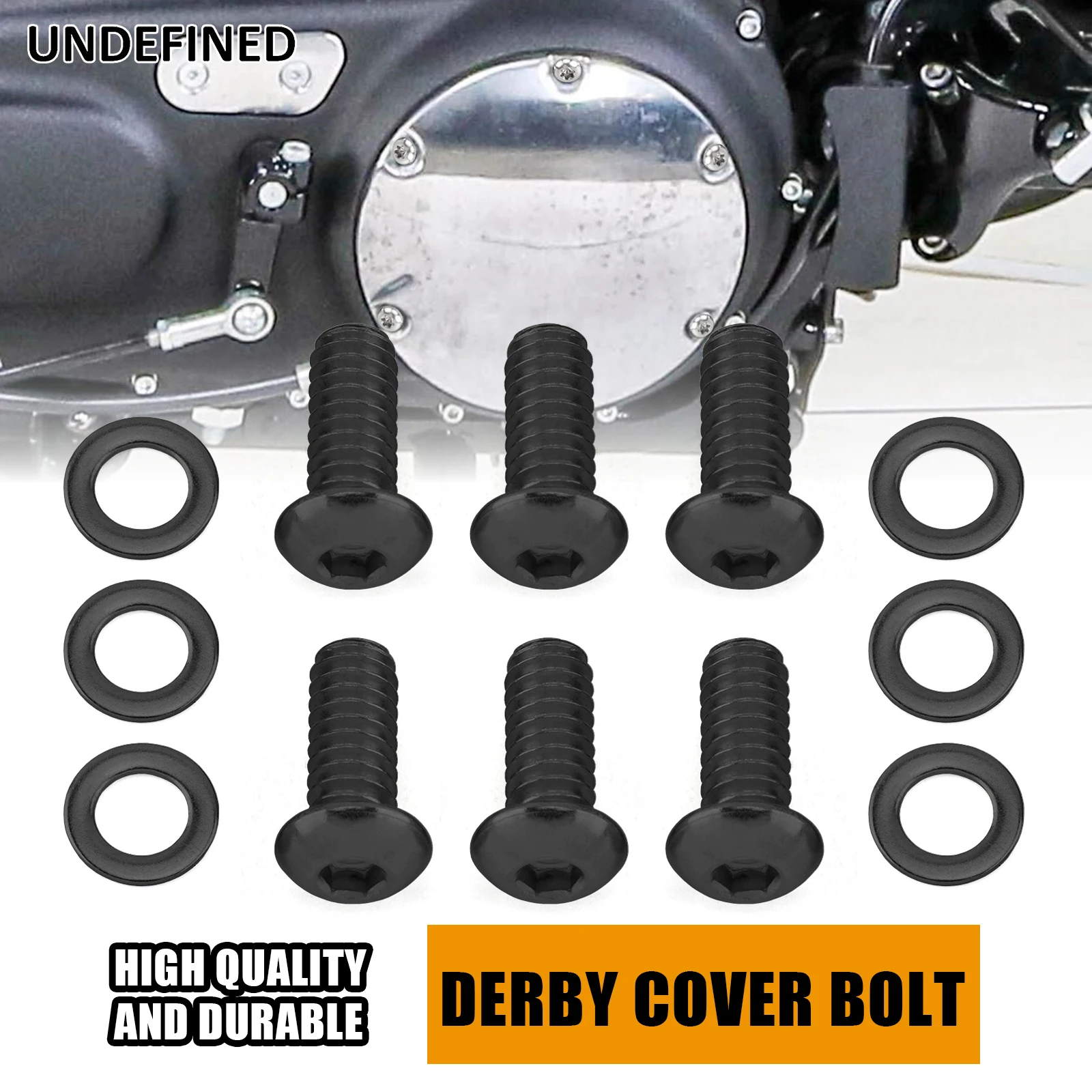 Harley Touring Dyna Softail Sportster XL883 1200 2004-2022 용 오토바이 스테인레스 더비 커버 나사 볼트 및 와셔
