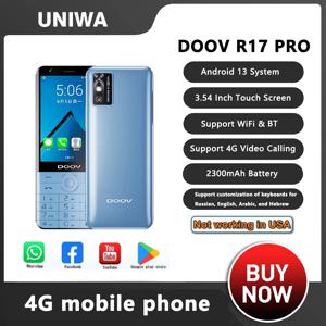 UNIWA DOOV R17 Pro 스마트 휴대 전화 터치 스크린 4G Whatsapp 안드로이드 13 키패드 전화 3.54 