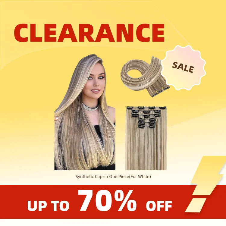 Clearance_Synthetic 검은 머리 확장 24