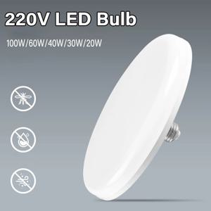 LED 전구 E27 베이스 가정용 에너지 절약 램프, 실내 조명 플라잉 쏘서 라이트 앰플 E27, 220V, 20W, 30W, 40W, 60W, 100W