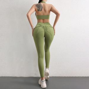TRY TO BN 여성용 스포츠 스트레치 레깅스, 피트니스 요가 바지, 등 주머니, 하이 웨이스트 푸시 업 레깅스, 운동 러닝 체육관 의류