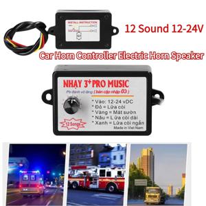 새로운 하이 엔드 12V-24V 8 & 12 사운드 뮤지컬 전자 경적 컨트롤러 3 + 프로 경적 스피커 사운드 제어 자동차 트럭 해양 보트
