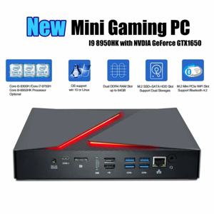 미니 게이밍 PC 컴퓨터, 인텔 i9 9880H 게이머 컴퓨터, 8 코어 윈도우 10 NVIDIA 그래픽 카드, GTX1650 패션 디자인, 와이파이 BT