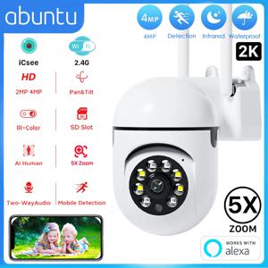4MP 2K 미니 PTZ Wifi 카메라 5X 디지털 줌 감시 카메라 실내 야간 투시경 IP 카메라 홈 보안 보호 ICsee APP