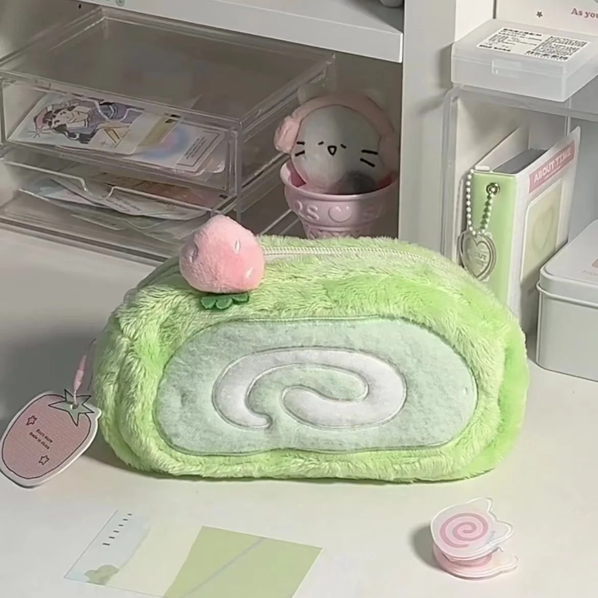 봉제 필통, 대용량 필통, 문구류 케이스, 귀여운 연필 보관 케이스