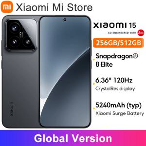 글로벌 버전 샤오미 15 스마트폰, AMOLED 디스플레이, 120Hz 스냅드래곤, 256GB, 512GB, 6.36 인치®8 엘리트 라이카 카메라, 90W 하이퍼차지