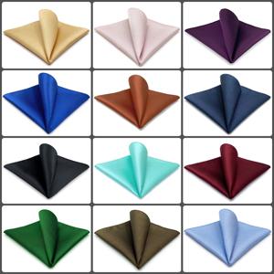 다채로운 솔리드 블루 망 포켓 스퀘어 웨딩 실크 그린 패션 손수건 파티 Hanky ​​Dropshipping 선물