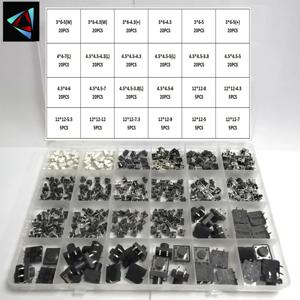 335PCS 24 모델 3*6 4.5*4.5 12*12 택트 스위치 촉각 푸시 버튼 스위치 키트 높이 3.8 4.3~12MM DIP 4P 3P 3x6 키