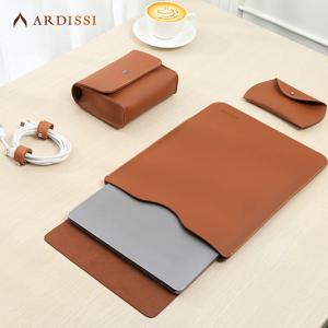 노트북 슬리브 케이스 파우치 (MacBook Mac Book iPad) Air M1 M2 13 3 14 2 15 6 16 Pro 12 9 11 인치 커버 백 세트 비건 가죽