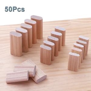 50Pcs 도미노 단단한 나무 DIY 줄무늬 장부 비스킷 가구 만드는 일 너도밤 나무 나무 손톱 코르크 블록 나무 보드 가구 목공을위한 엉덩이 도구