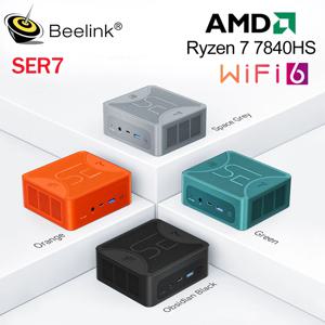 Beelink SER7 Ryzen7 7840HS TDP 최대 65W 미니 PC DDR5 32GB SSD 1T NVME SSD 지원 4 화면 게임 미니 데스크탑 컴퓨터