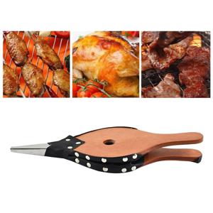 야외 바베큐 도구 가죽 호랑이 벽난로 송풍기 수동 나무 Chulisia 바베큐 그릴 벽난로 장식을위한 휴대용 벨로우즈