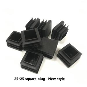 25*25mm 정사각형 플라스틱 블랭킹 엔드 캡 튜브 파이프 삽입 플러그 마개 검정색