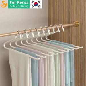 10PCS 거위 유형 딥 플라스틱 바지 랙 옷장 기숙사 텔레스코픽 Z 유형 여성 의류 랙 멀티 레이어 스토리지 바지 랙