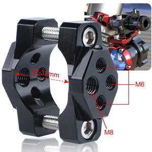 범용 22-32mm 오토바이 핸들 바 범퍼 마운트 브래킷 클램프 LED 스포트라이트 안개 방향 신호등 금속 액세서리