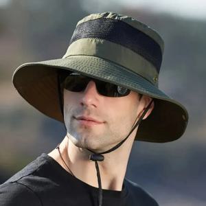 100% 폴리 에스터 새 여름 통기성 어부 모자 야외 등산 모자 큰 Eaf 양산 모자 Benni Hat