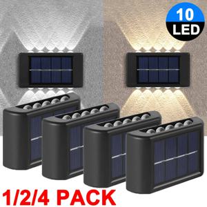 10LED 태양 벽 조명 정원 마당 울타리 장식 램프에 대 한 야외 방수 보안 LED 조명