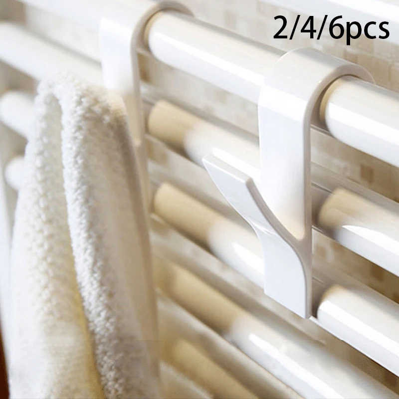가열 수건에 대 한 2-6pcs 옷걸이 다목적 라디에이터 후크 코트 옷 걸이 스카프 랙 목욕 후크