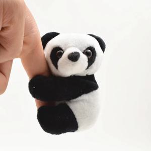 9cm 카와이 팬더 봉제 인형 장난감 부드러운 동물 팬더 클립 블랙 화이트 포옹 커튼 클립 인형