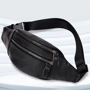 정품 가죽 가슴 가방 남자 대용량 소 가죽 허리 가방 빈티지 어깨 Crossbody 가방 스포츠 패션 전화 동전 지갑
