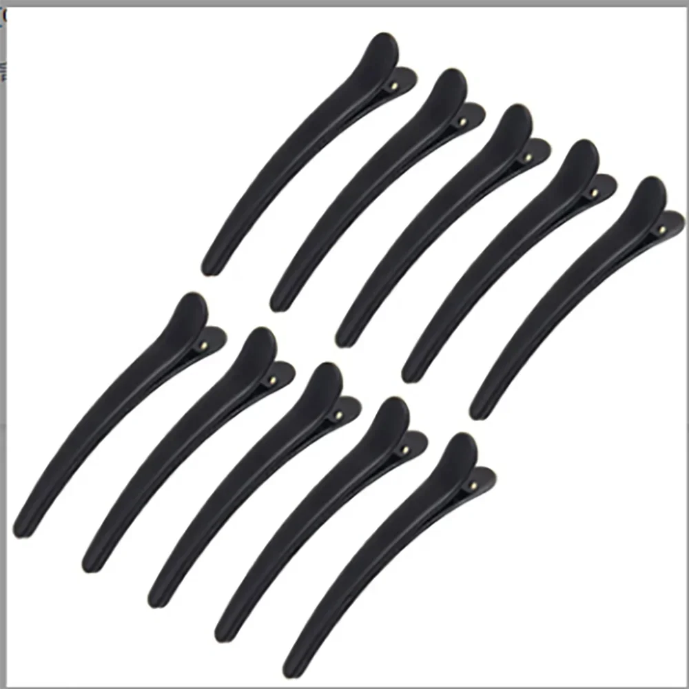 10 개/대 플라스틱 가장자리 클립 머리핀 액세서리 플러스 크기 8CM 물고기 부리 클립 머리와 오리 부리 클립 머리핀 헤어 스타일링 도구