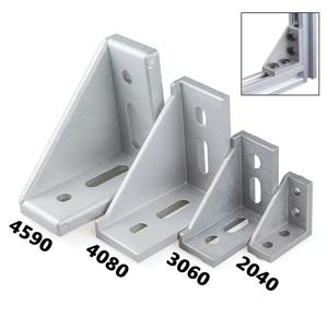 10/20Pcs 코너 브래킷 피팅 각도 알루미늄 L 커넥터 패스너 2040 3060 4080 4590 알루미늄 프로파일