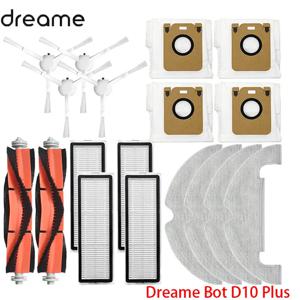 액세서리 Dreame Bot D10 Plus RLS3D 로봇 진공 청소기 Hepa 필터 걸레 메인 사이드 브러시 먼지 봉투 교체 부품