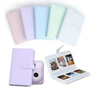 사진 앨범 필름 카메라 108 포켓 3 인치 인화지 PU 가죽 보관 케이스 Fujifilm Instax Mini 12 용 스탬프 컬렉션 도서
