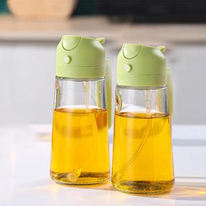 1Pcs 식용유 스프레이, 2in-1 올리브 오일 디스트리뷰터 및 오일 스프레이 470ml 바베큐 올리브 오일 분무기