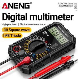 ANENG SZ308 디지털 멀티미터 구형파 테스터 1999 HFE 삼극관 버저 멀티미터 AC/DC 전압 10A 전류 측정기 도구 계산