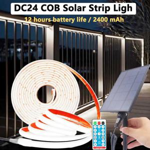 COB 태양광 네온 조명 스트립, 방수 IP65, 유연한 웜 화이트, 고밀도 선형 조명, COB LED 조명, 24V