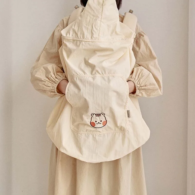 어린이를위한 한국어 아기 유모차 담요 만화 곰 방풍 후드 망토 유아 캐리어 Swaddle Wrap Cart Cover Blanket