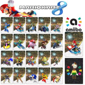 새로운 20pcs 마리오 카트 8 Amiibos 미니 카드 스위치 및 Wii U 용 NFC 태그 카드-Kawaii MarioKart8 디럭스 의류 NTAG215 칩 카드