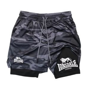 남성용 2 in 1 압축 반바지 체육관 운동 러닝 반바지(휴대폰 포켓 포함) Athletic Quick Dry Activewear