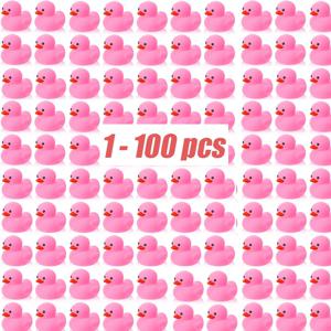 1-100 개 핑크 고무 오리, 장난감 삐걱 거리는 고무 오리 생일 파티 호의 클래스 상품 자동차 장식