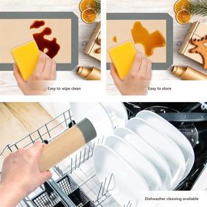 A72P 3PCS 실리콘 베이킹 매트 재사용 가능한 베이킹 매트 비 스틱 베이킹 오븐 베이킹 시트 쿠키 마카롱 만들기 회색