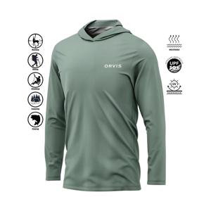 빠른 건조 UV 낚시 셔츠 얇은 통기성 야외 후드 남자 ORVIS 낚시 셔츠 ORVIS 남자의 긴 소매 성능 셔츠