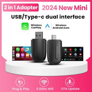 Carplay Wireles 안드로이드 자동 어댑터 GMC Audi Porsche MG Opel Chery Nissan Skoda 용 USB Type-c 플러그 앤 플레이 블루투스 동글