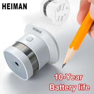 HEIMAN 독립 화재 경보 연기 감지기 홈 고감도 안전 보호 시스템 무선 센서 미니 휴대용
