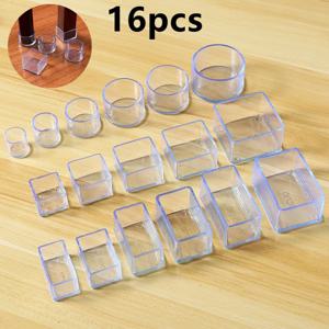 16pcs 의자 다리 모자 고무 미끄럼 방지 침묵 바닥 피트 보호대 패드 테이블 먼지 양말 플러그 가구 레벨링 피트 커버