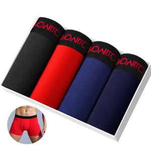 남자 속옷 슬립에 대 한 4pcs 코 튼 복서 고품질 남자 팬티 섹시 한 옴므 속옷 복서 반바지 calecon 트렁크