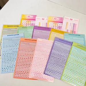 SKYSONIC 숫자 및 문자 시리즈 풀 세트 저널 스티커 장식 스크랩북 재료 편지지 엽서 스티커 Suppli