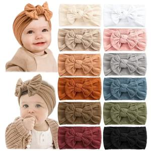 아기를위한 탄성 자카드 나비 넥타이 머리띠 유아 활 머리띠 Bowknot Headwear 귀여운 아기 머리띠 소녀 신생아 사진