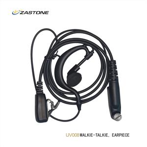 Zastone UV008 워키 타키 헤드셋 이어폰 핀 플러그, 이어 후크, 모토로라 GP328plus GP338plus GP344 GP388 EX500 용 이어피스
