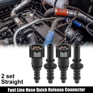 X Autohaux 4Pcs 6.3mm 7.89mm 8mm 10.5mm 스트레이트 연료 라인 호스 퀵 릴리스 커넥터 분리 호스 연료 호스 라인 커플러