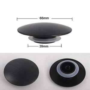 싱크 배수 플러그 팝업 66mm 욕실 싱크 푸시 버튼 매트 블랙 교체 필터 주방 욕실 싱크 욕조
