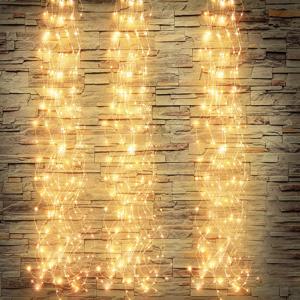 새로운 100/200LED 구리 와이어 나무 포도 나무 폭포 문자열 조명 DIY 크리스마스 갈 랜드 요정 조명 파티 웨딩 홀리데이 장식