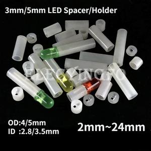 3mm/5mm LED 스페이서 램프 포스트 홀더 클립 베젤 소켓 마운트 DIY 라이트 F3/F5 방출 다이오드 기둥 1.5~24mm
